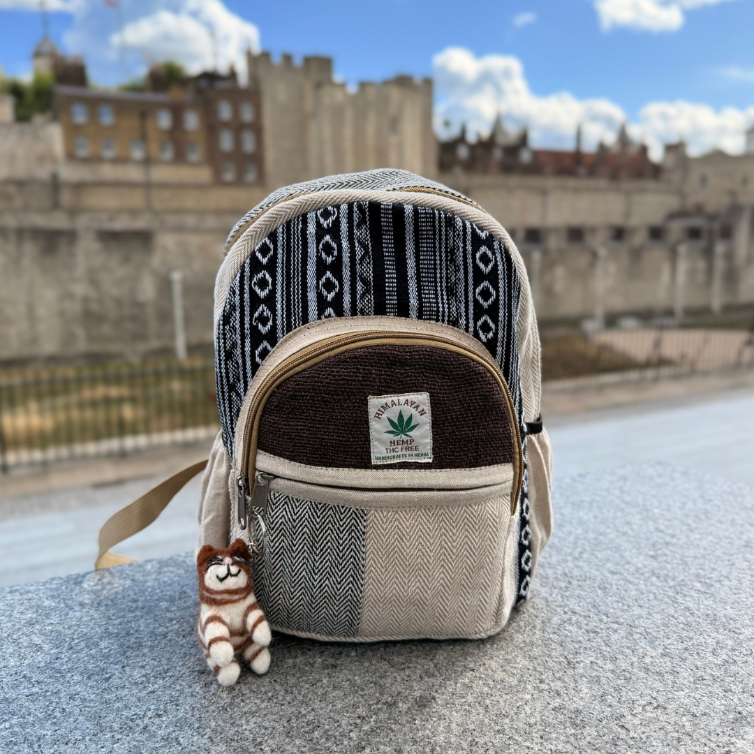 Handmade Hemp Backpack | Sustainable | Travel Friendly | Free Shipping Uk