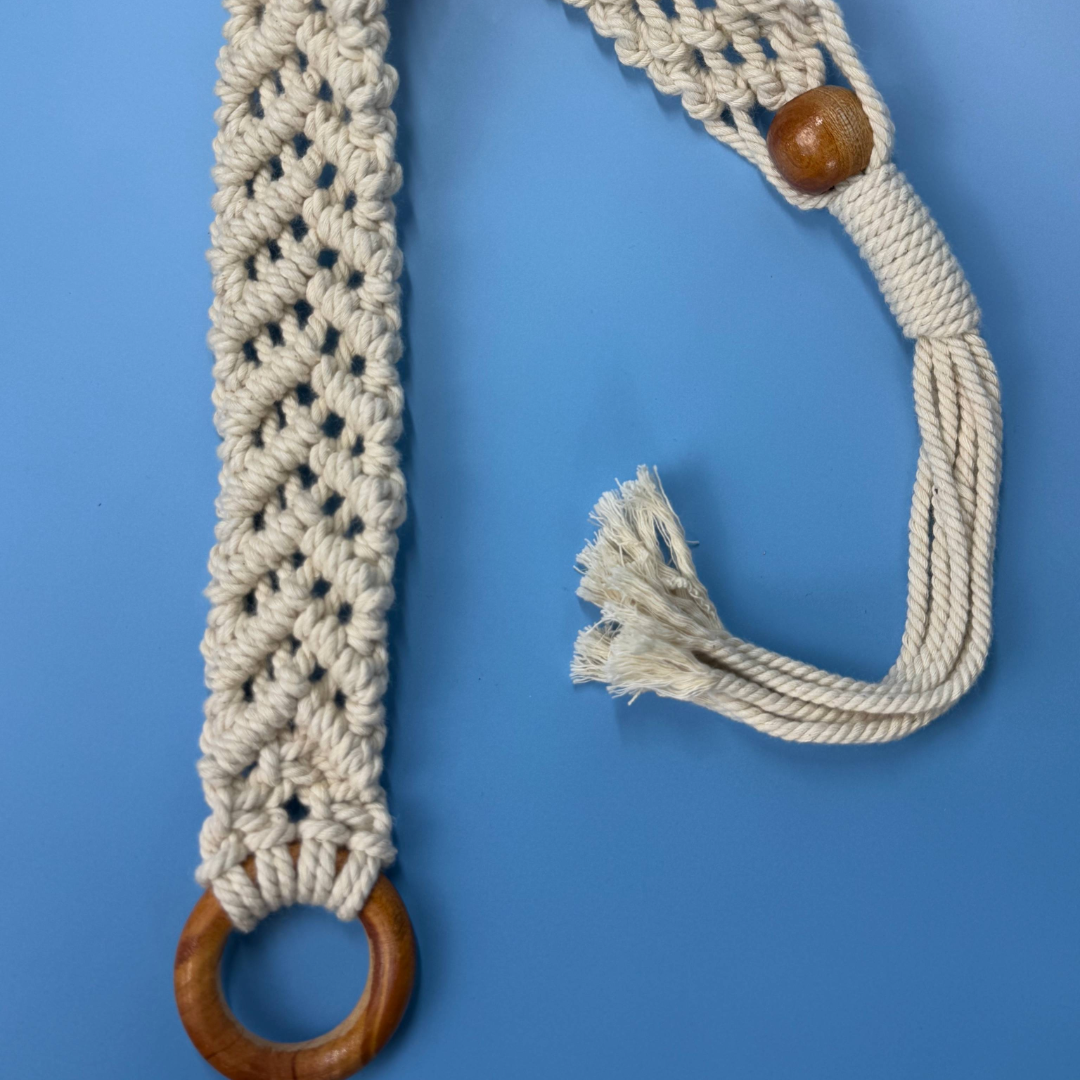 Handcrafted Boho Macramé Curtain Tiebacks | Natural Cotton with Wooden Accent | Eco-Friendly Home Decor | Free UK Shipping