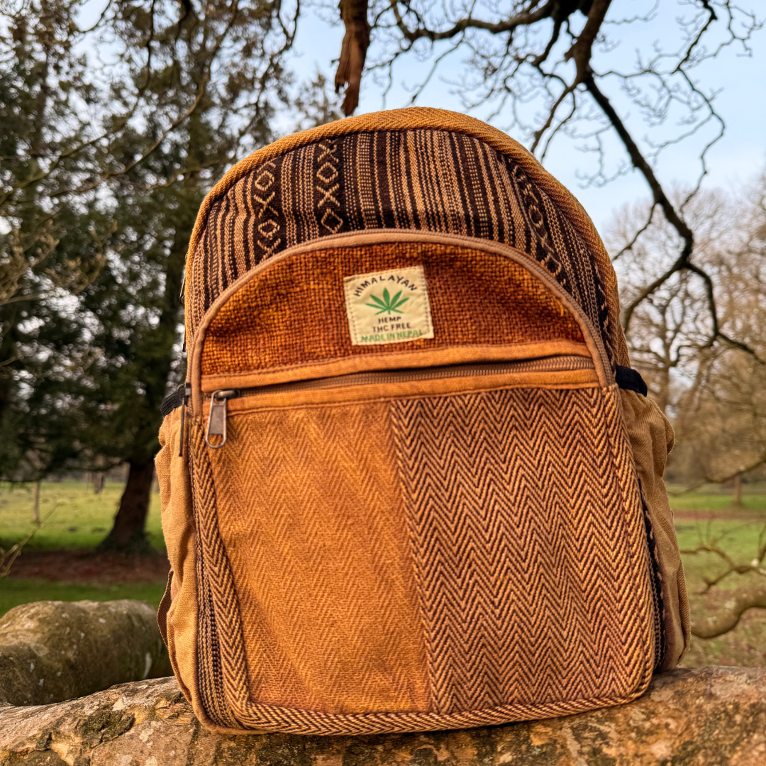 Handmade Hemp Backpack | Sustainable | Travel Friendly | Free Shipping Uk