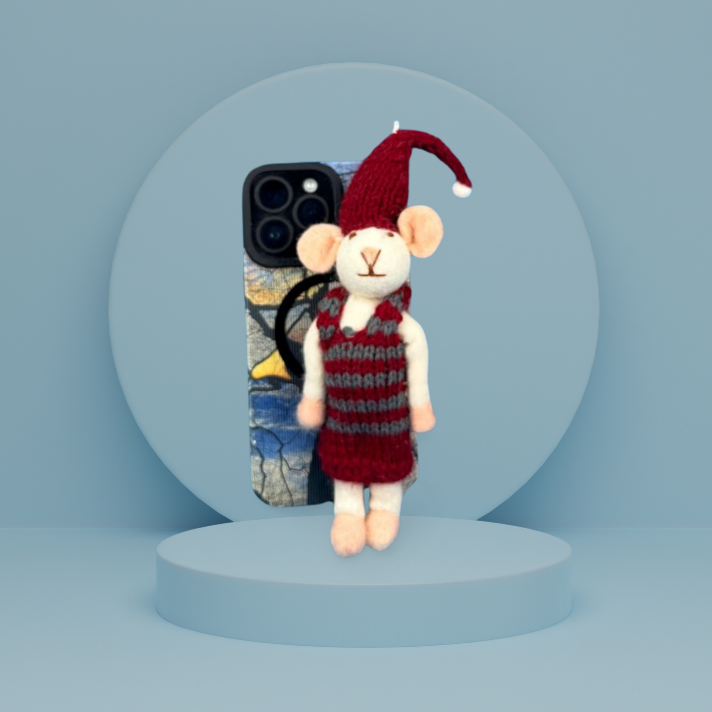 Felt Cute Mouse Ornament | Valentines Day Perfect Gift Idea |Eco-Friendly & Sustainable| Cute Adorable Gift | Couple Gift | Free shiping uk