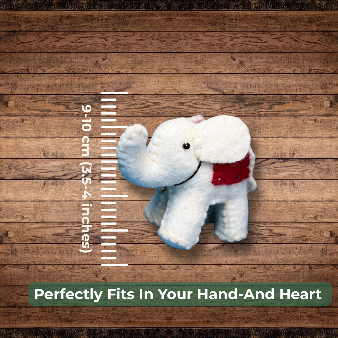 Handmade Felt Elephant | Sustainable Wool Decor & Gift | Fair Trade | Eco-Friendly Toy