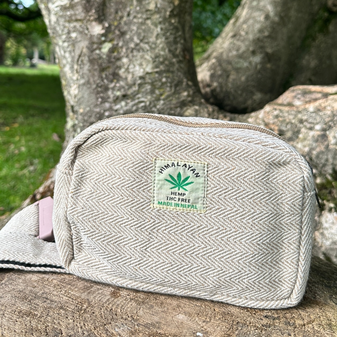 “Eco-Friendly Hemp Sling Bag - Handmade in Nepal | Sustainable Crossbody | Fast UK Delivery”