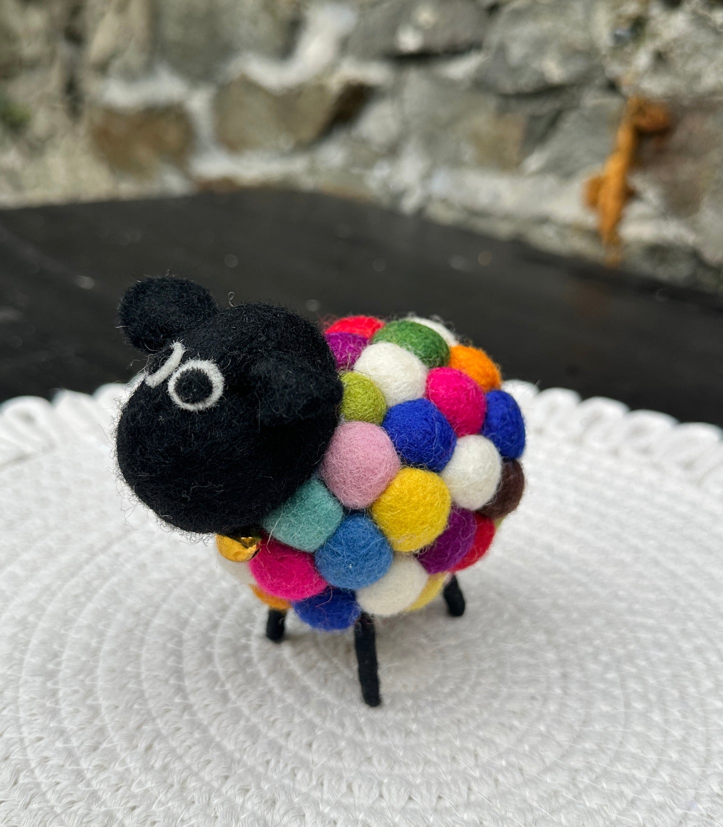 Handmade Rainbow Wool Felt Sheep – Eco-Friendly Nursery & Home Decor