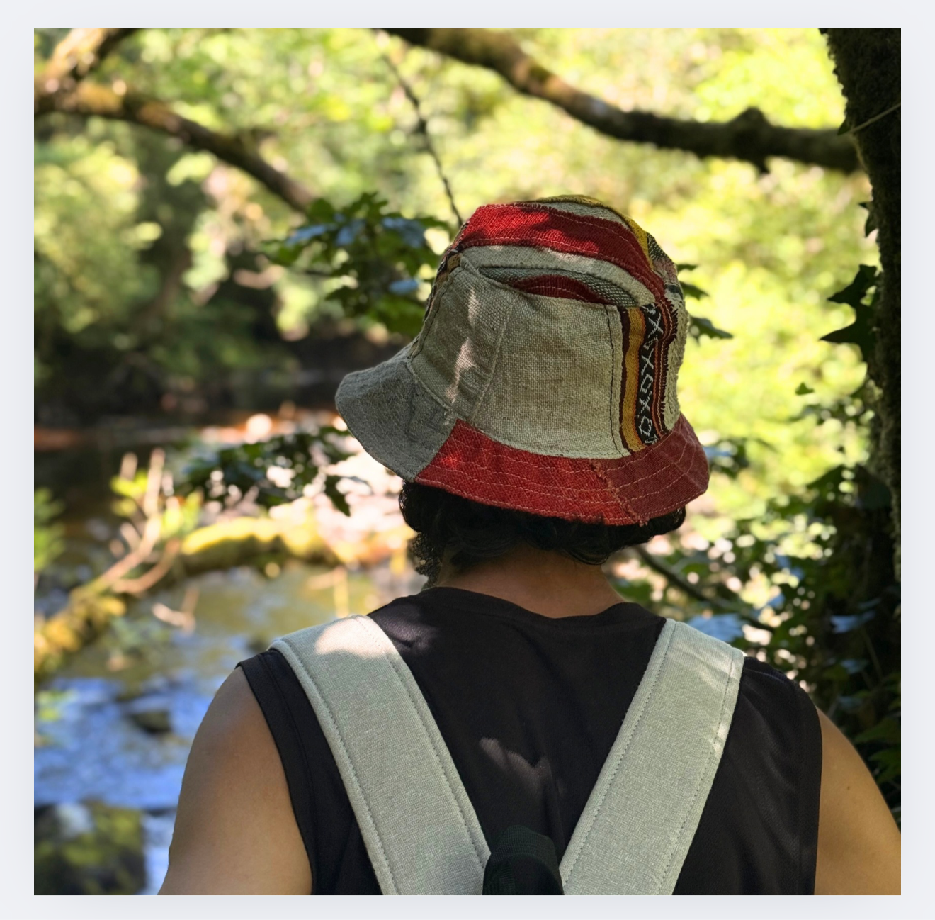 Handmade Hemp Patchwork Bucket Hat – Eco-Friendly Unisex Festival Hat
