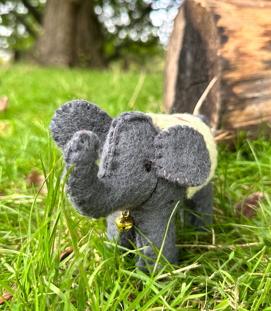 Handmade Elephant Plush Toy – Eco-Friendly, Sustainable Kids Decor