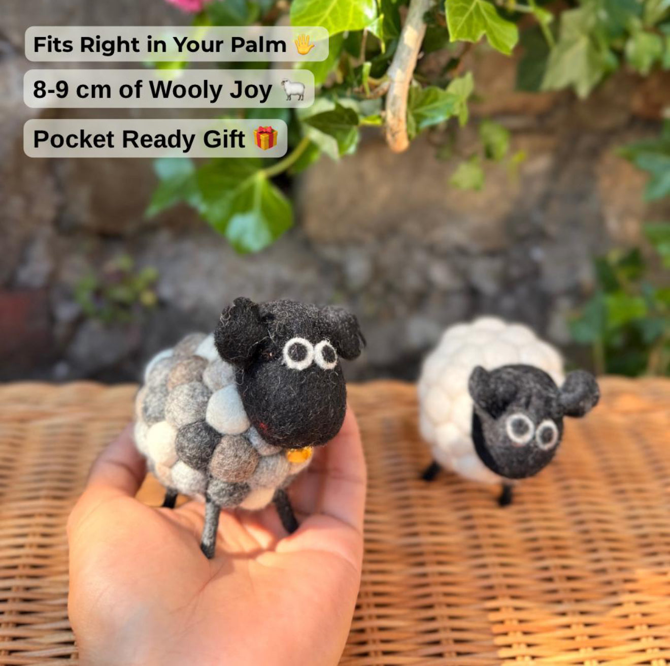 Handmade Rainbow Wool Felt Sheep – Eco-Friendly Nursery & Home Decor