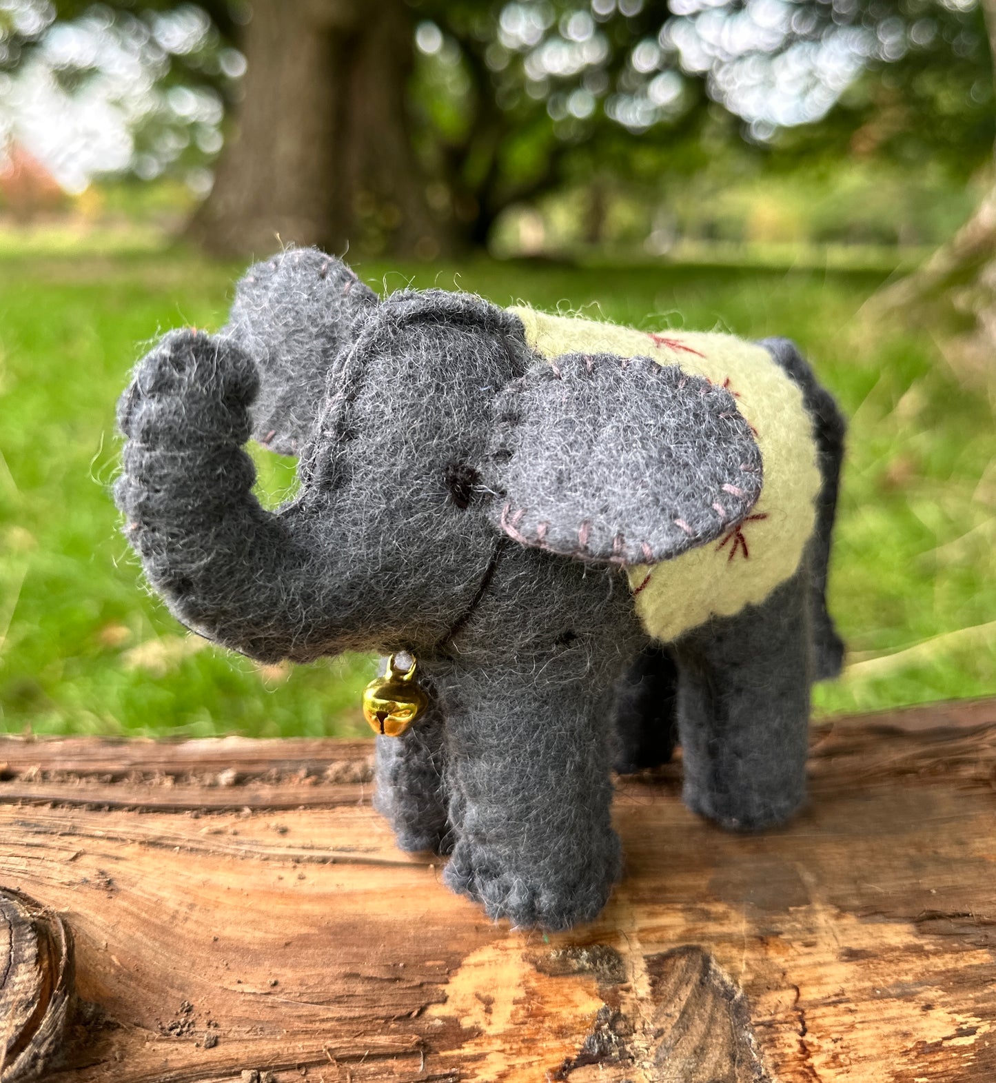 Handmade Elephant Plush Toy – Eco-Friendly, Sustainable Kids Decor