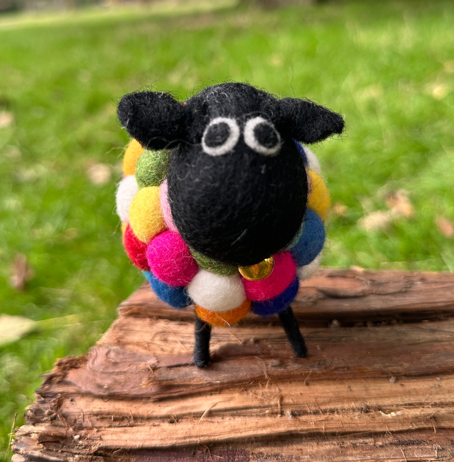 Handmade Rainbow Wool Felt Sheep – Eco-Friendly Nursery & Home Decor