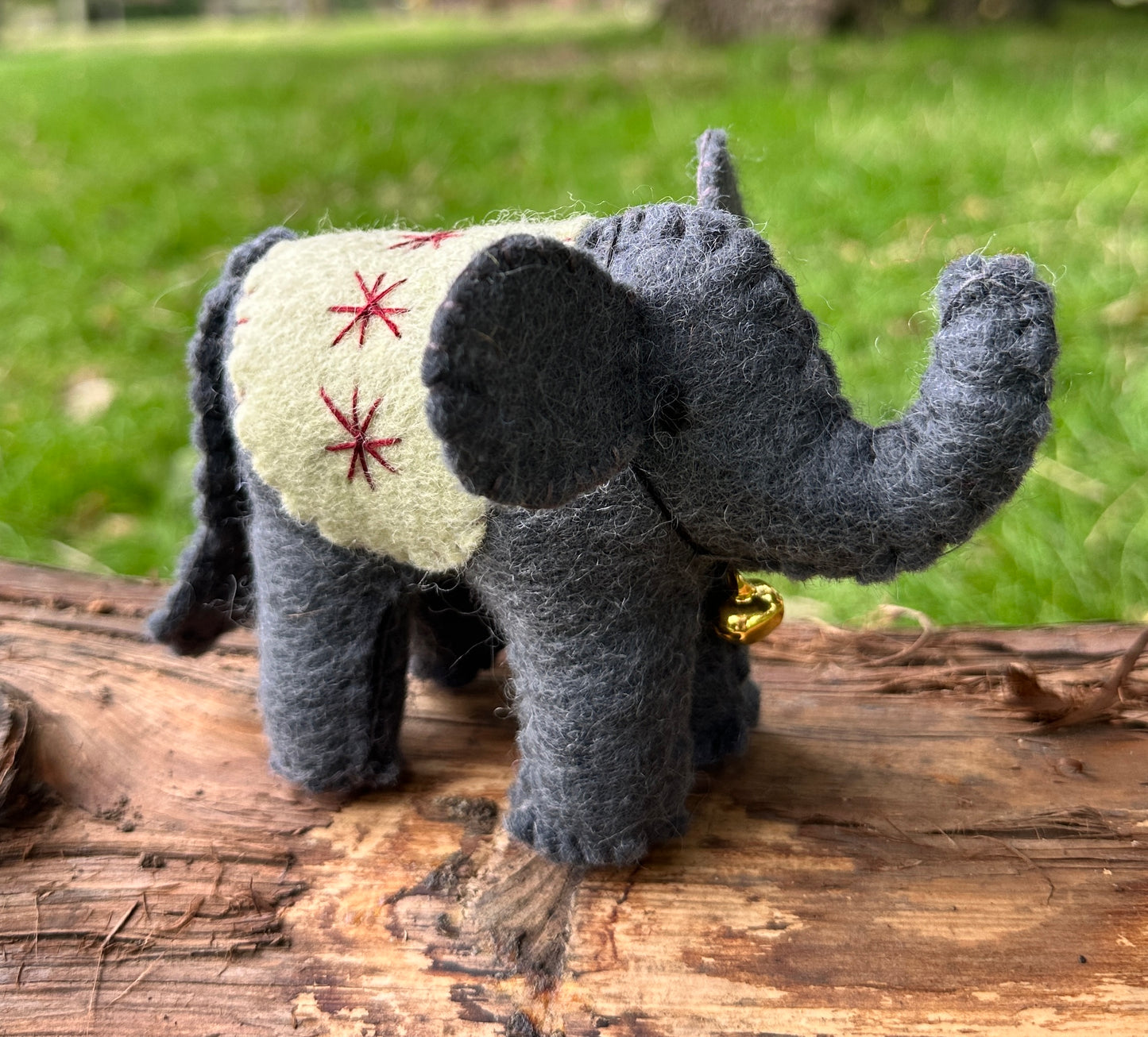 Handmade Elephant Plush Toy – Eco-Friendly, Sustainable Kids Decor