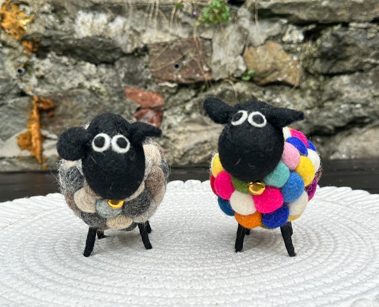 Handmade Rainbow Wool Felt Sheep – Eco-Friendly Nursery & Home Decor