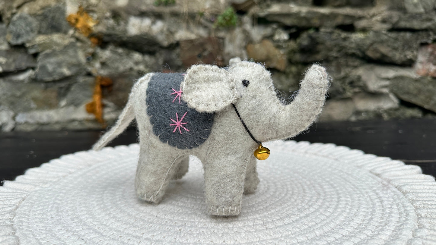 Handmade Elephant Plush Toy – Eco-Friendly, Sustainable Kids Decor