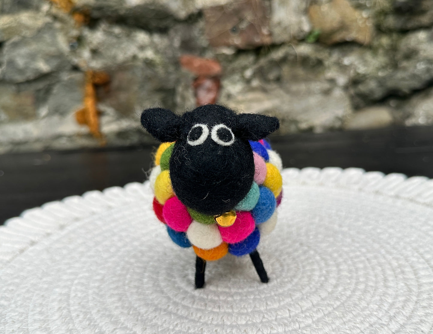 Handmade Rainbow Wool Felt Sheep – Eco-Friendly Nursery & Home Decor