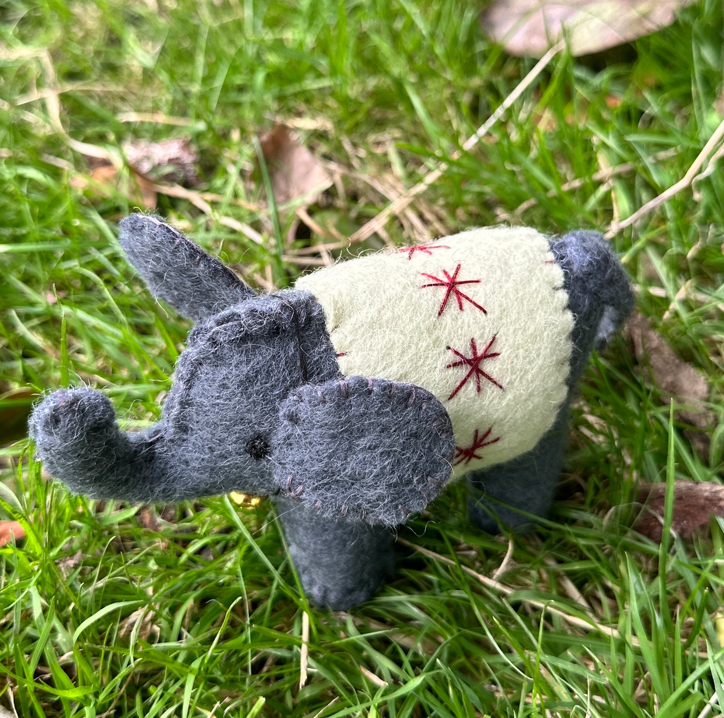 Handmade Elephant Plush Toy – Eco-Friendly, Sustainable Kids Decor