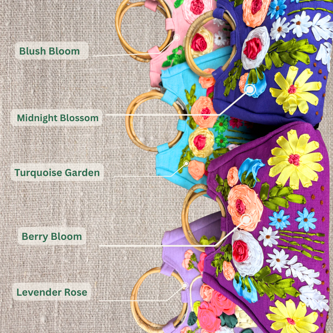 Eco-Friendly Handcrafted Jute Bags with Floral Embroidery