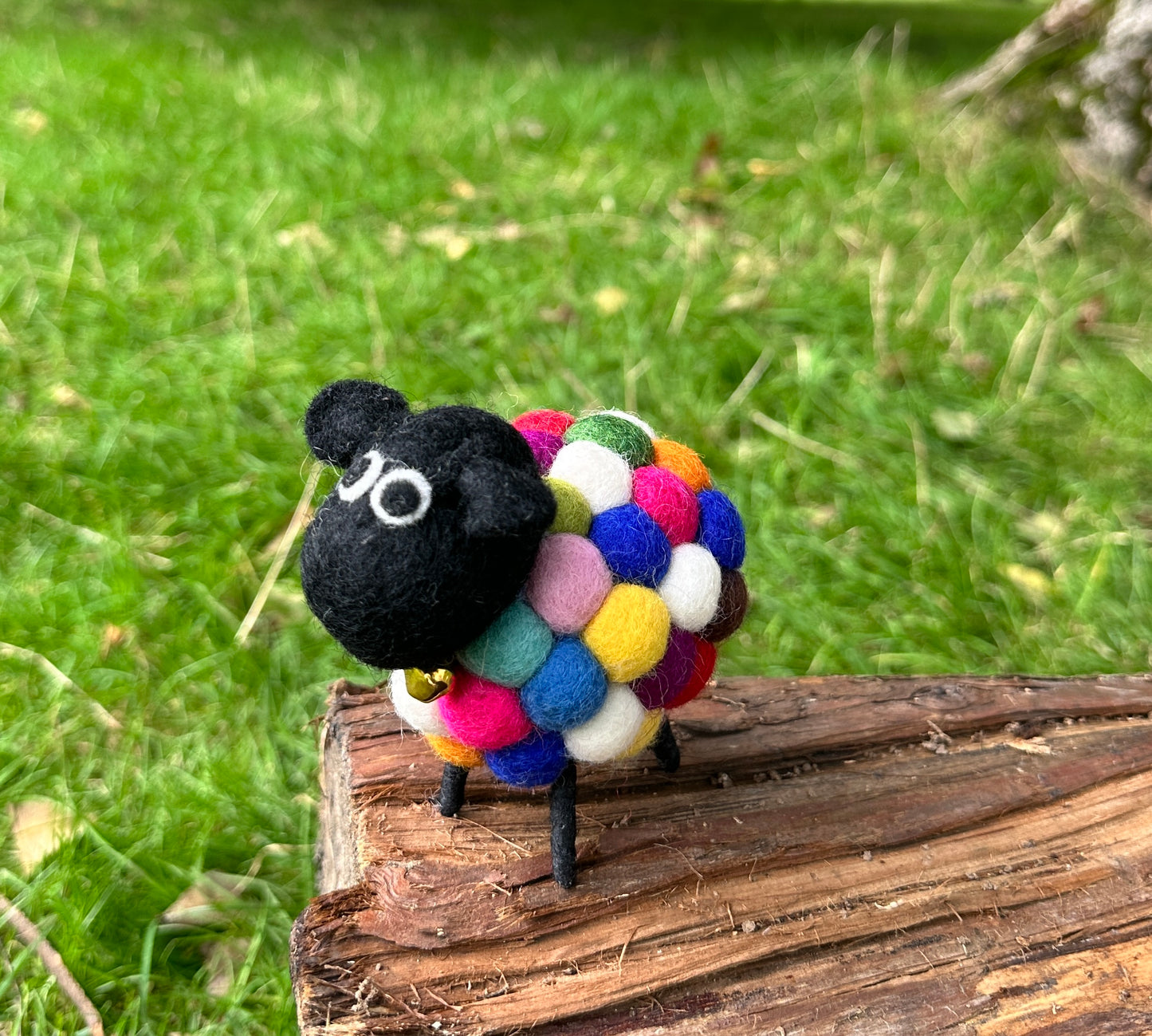 Handmade Rainbow Wool Felt Sheep – Eco-Friendly Nursery & Home Decor