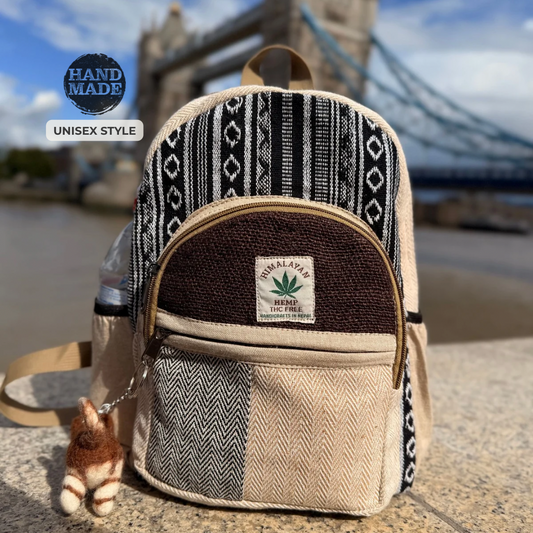 Handmade Hemp Backpack | Sustainable | Travel Friendly | Free Shipping Uk