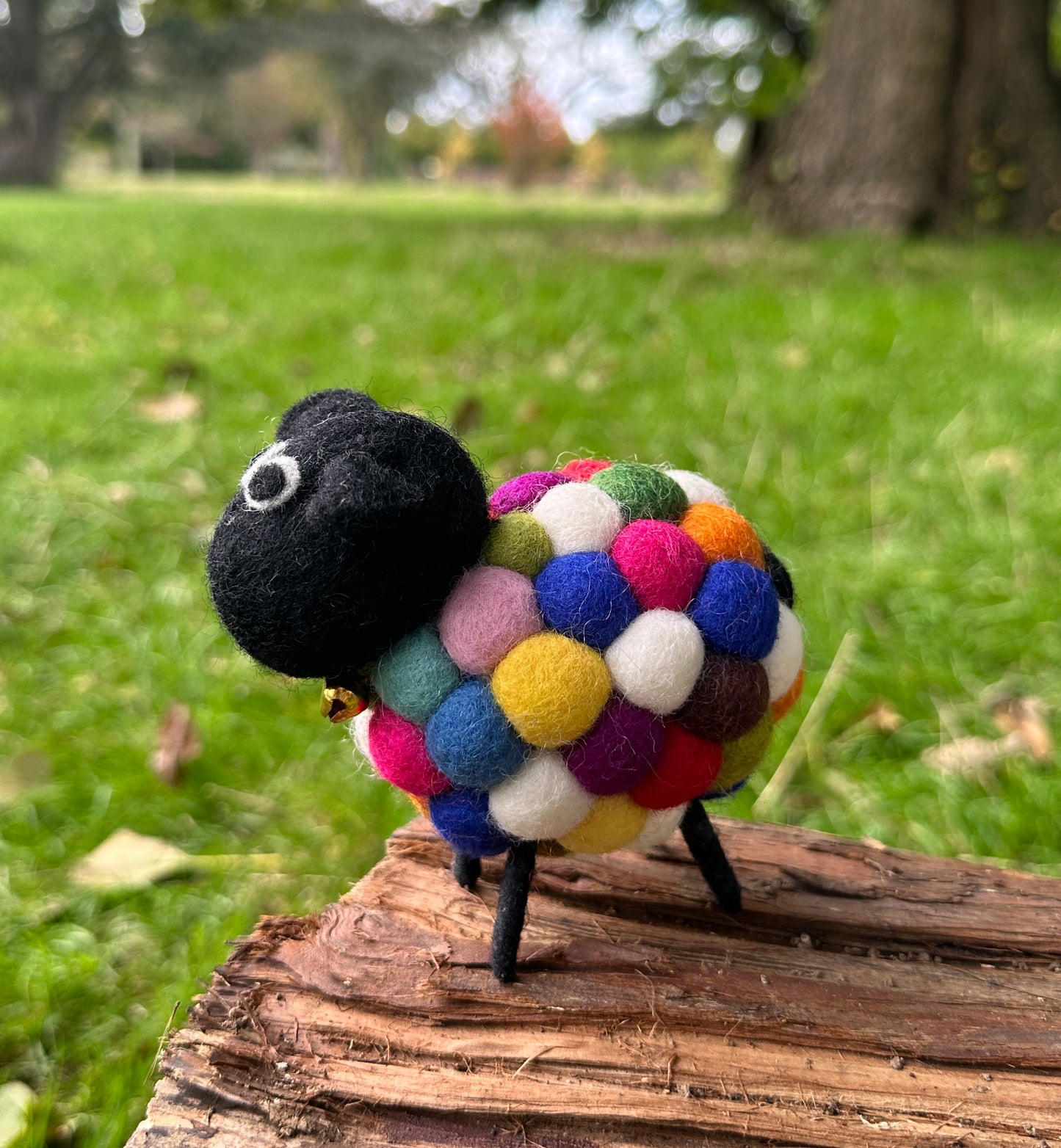 Handmade Rainbow Wool Felt Sheep – Eco-Friendly Nursery & Home Decor