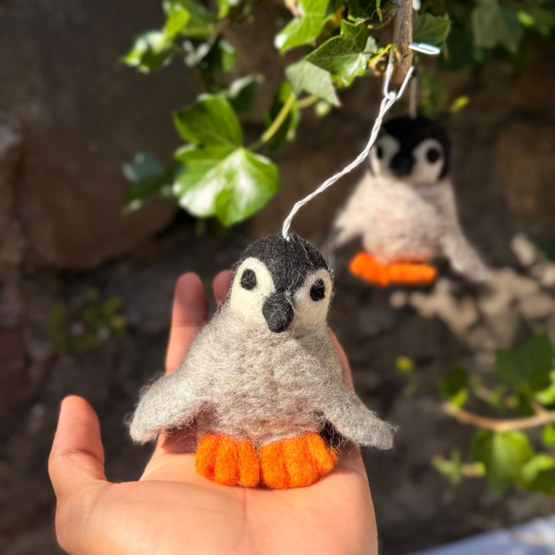 Penguin Felt Ornament | Perfect & Cute Gift Item | Valentine Day Gift |Fair Trade Ester Decor |EcoFriendly sustainable |Holiday Penguin Gift