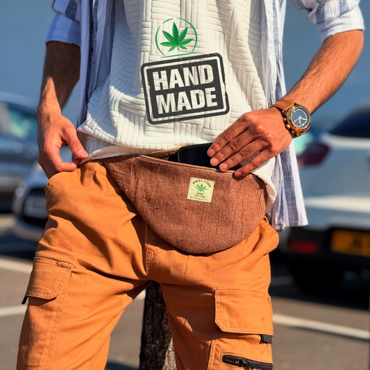 Handmade Hemp Waist Bag | Sustainable Everyday and Travel Fanny Pack|Free UK Shipping|