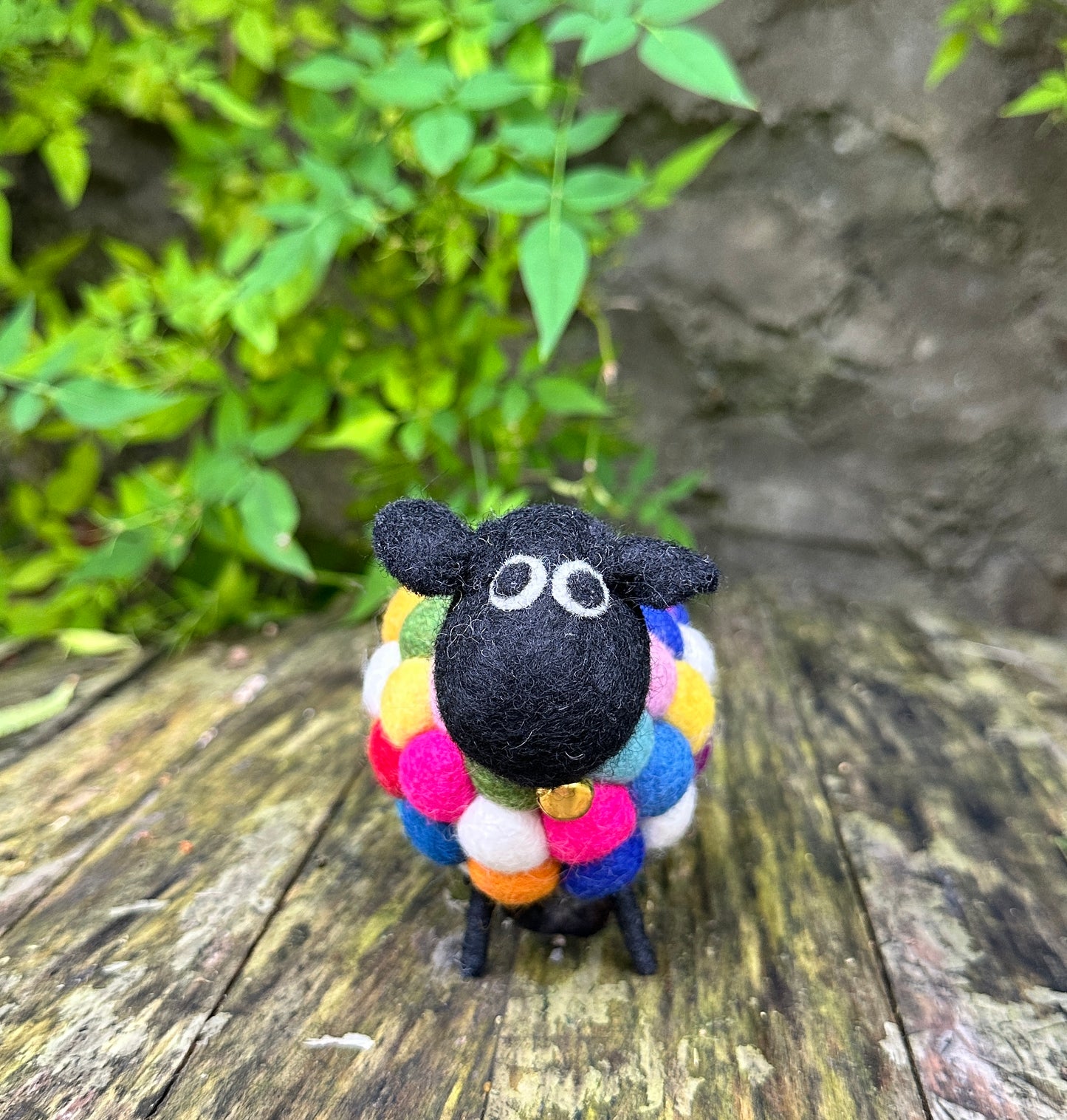 Handmade Rainbow Wool Felt Sheep – Eco-Friendly Nursery & Home Decor