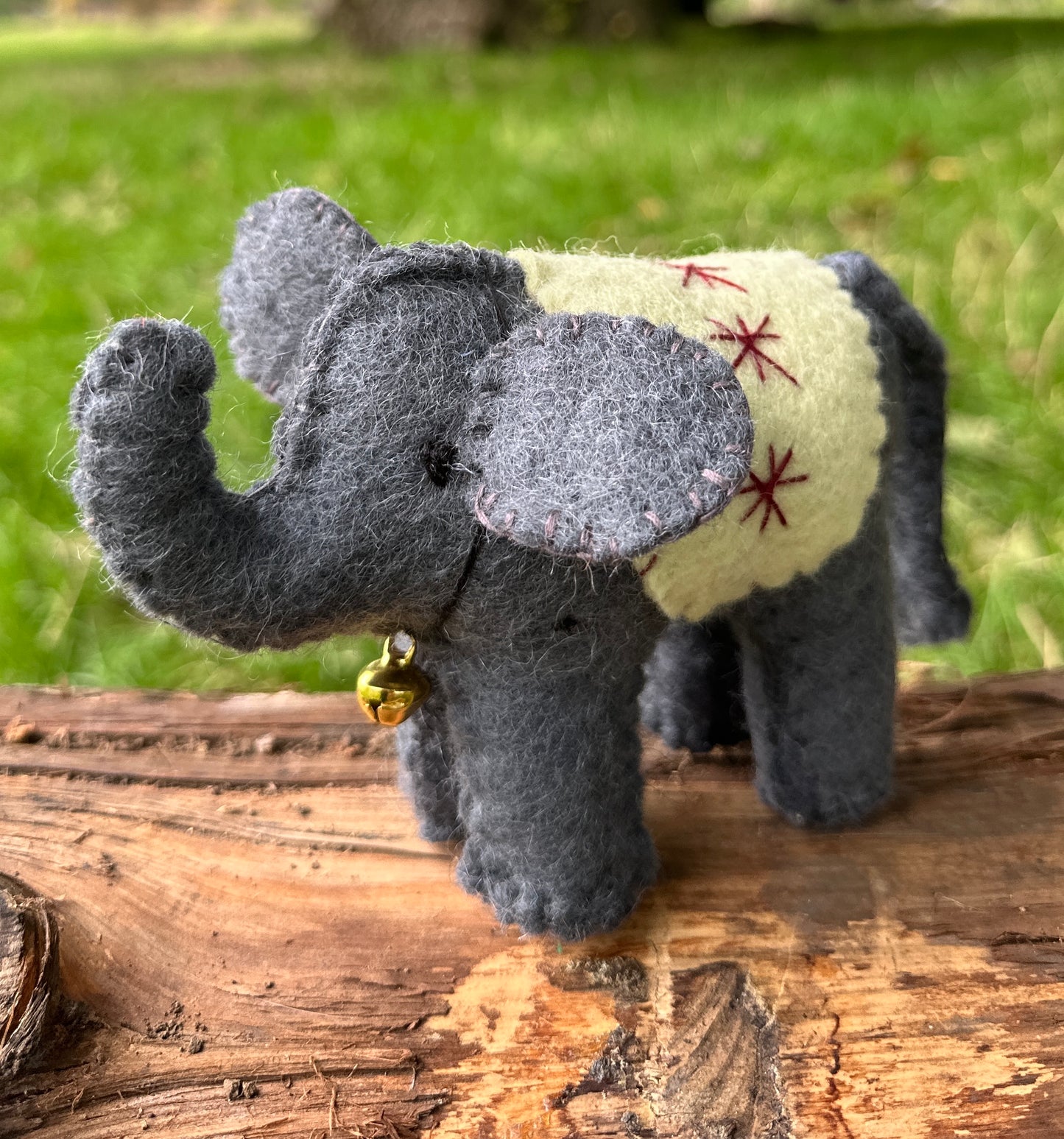 Handmade Elephant Plush Toy – Eco-Friendly, Sustainable Kids Decor