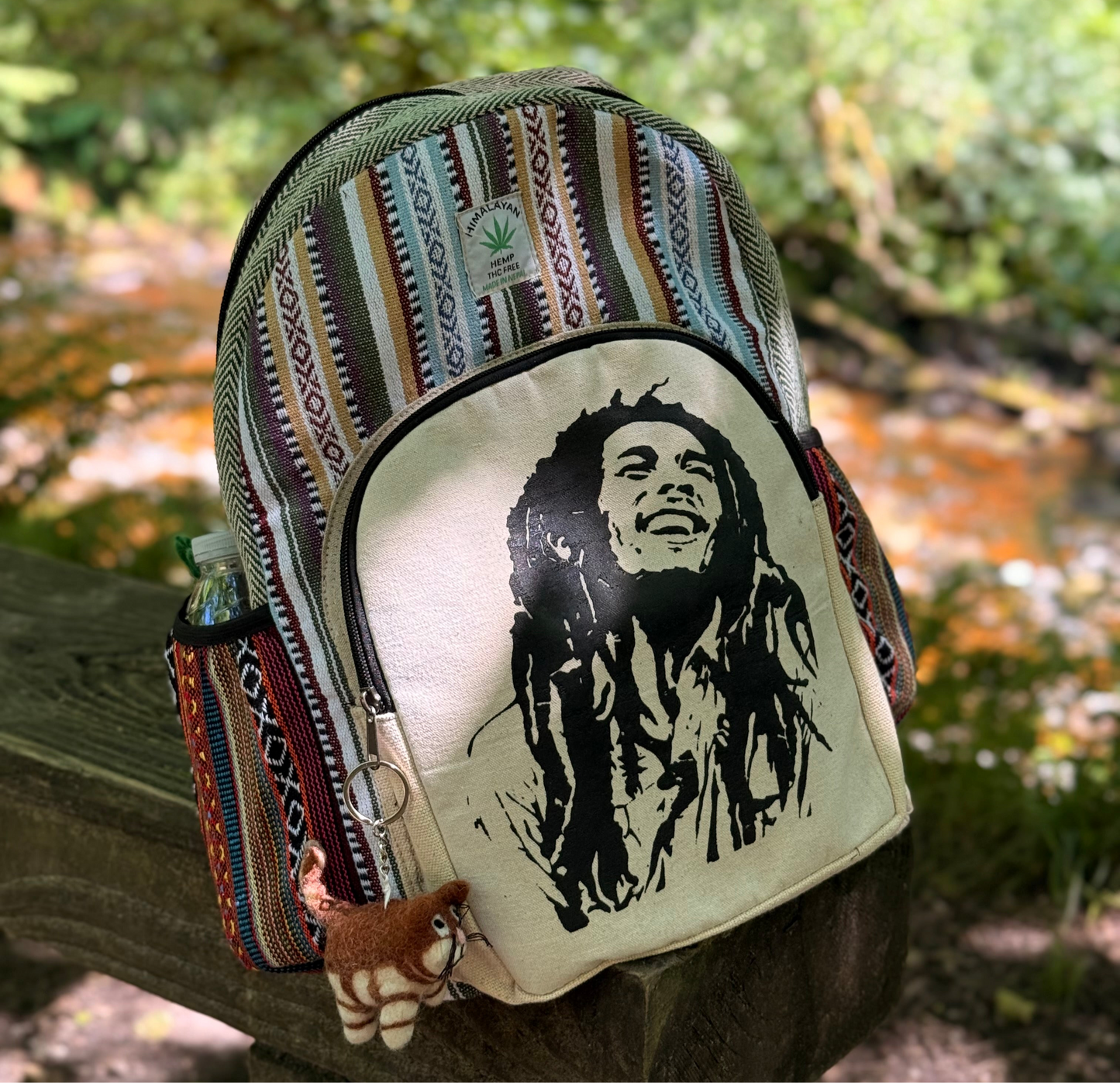 Himalayan Handmade Hemp Backpack – 6 Pocket Eco-Friendly Ethnic Rucksack | Sustainable & Spacious
