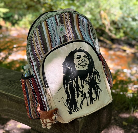 Himalayan Handmade Hemp Backpack – 6 Pocket Eco-Friendly Ethnic Rucksack | Sustainable & Spacious