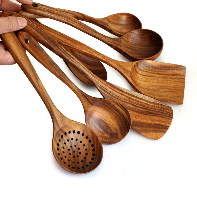 🌿 Eco-Friendly Wooden Kitchen Tool 1-7pcs/set