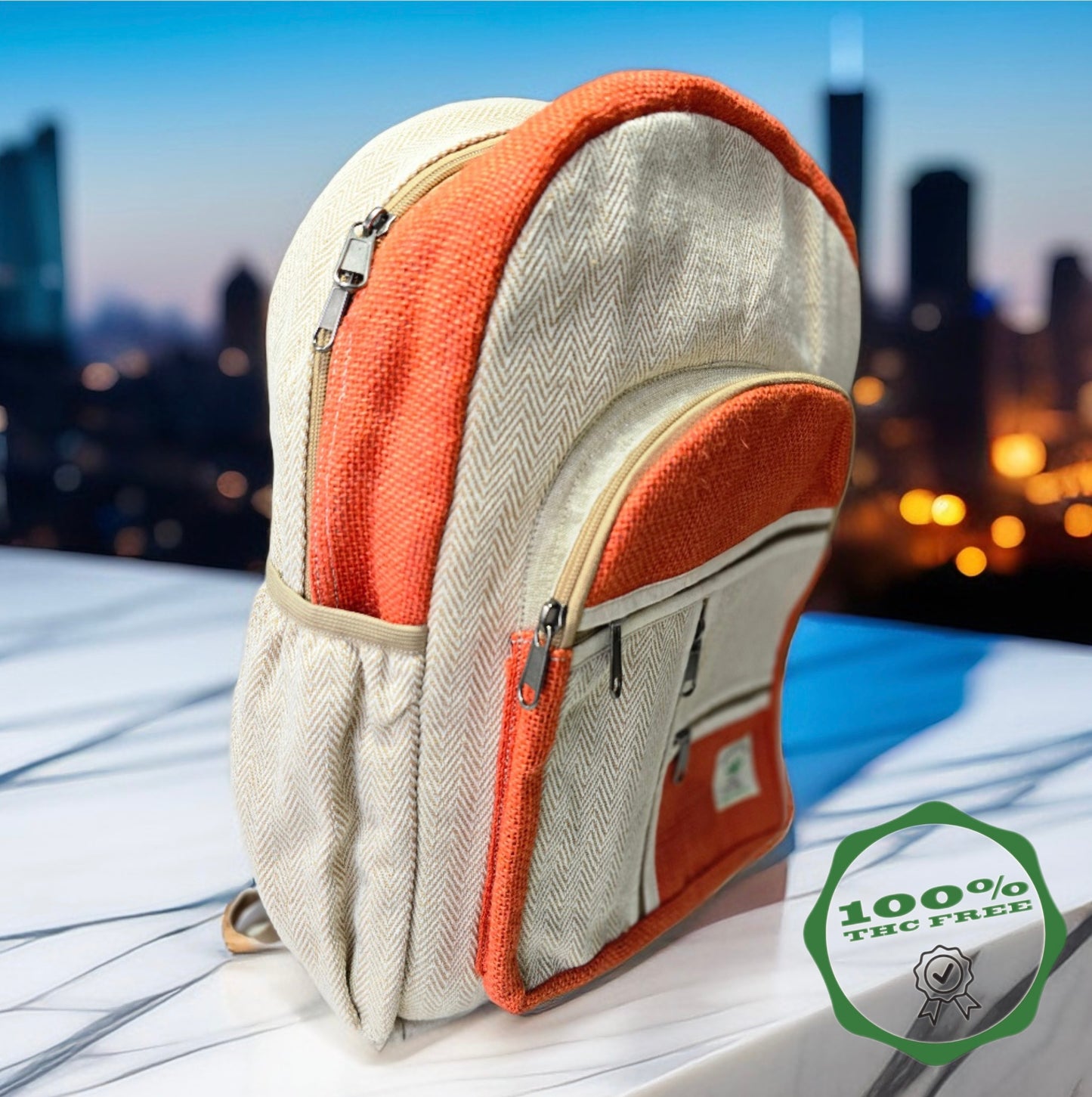 Eco-Friendly  Hemp Backpack – Durable, Stylish, and Sustainable | 7 Pocket | 100% THC Free |3-Day UK Delivery!