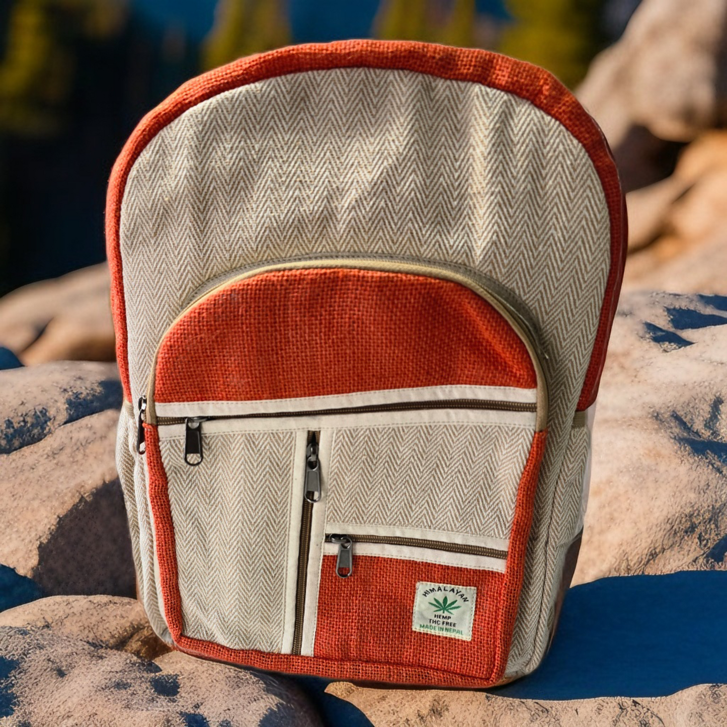 Eco-Friendly  Hemp Backpack – Durable, Stylish, and Sustainable | 7 Pocket | 100% THC Free |3-Day UK Delivery!