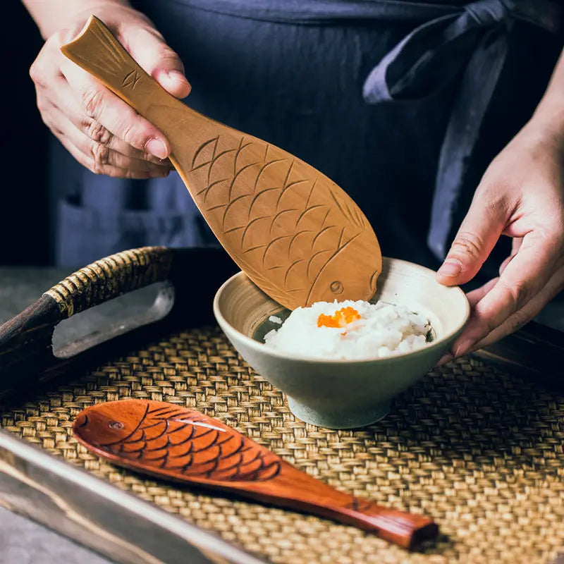 Eco-Friendly Handmade Wooden Rice Spoon 🌿