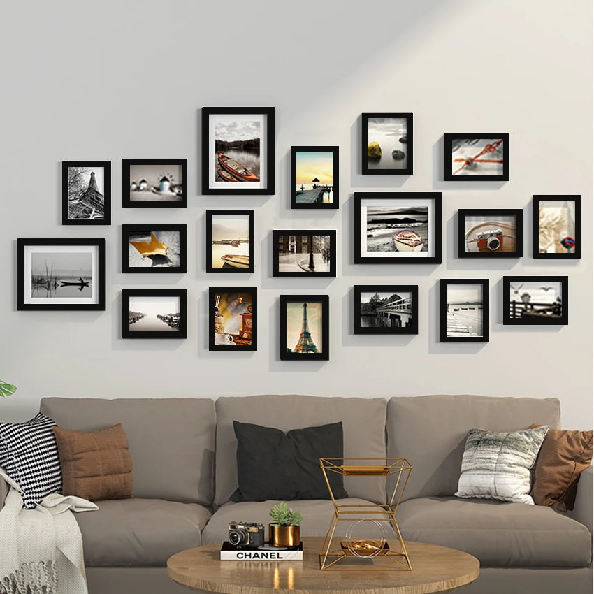 Wood Photo Frames Set – 14/19-Piece