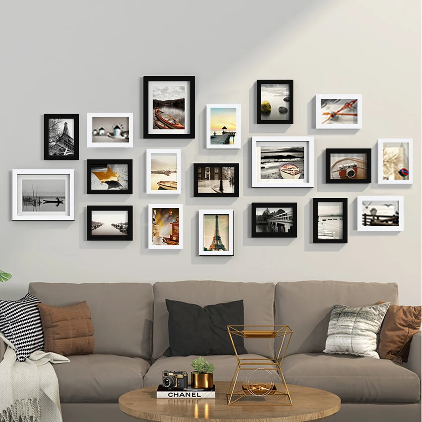 Wood Photo Frames Set – 14/19-Piece