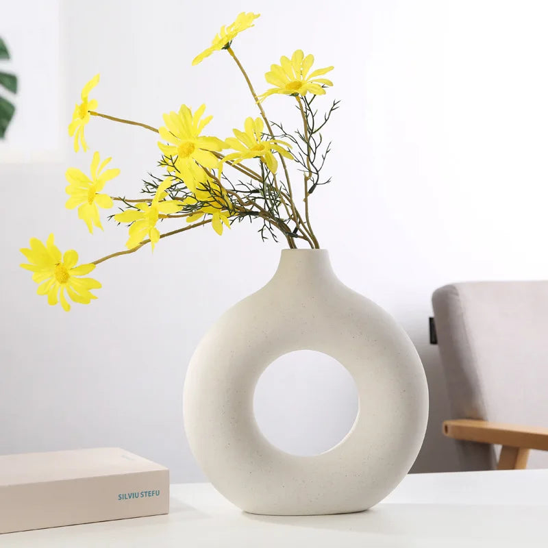 Ceramic Donuts Flower Vase