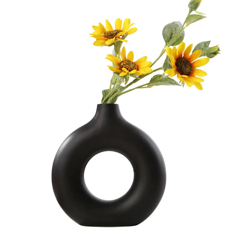 Ceramic Donuts Flower Vase