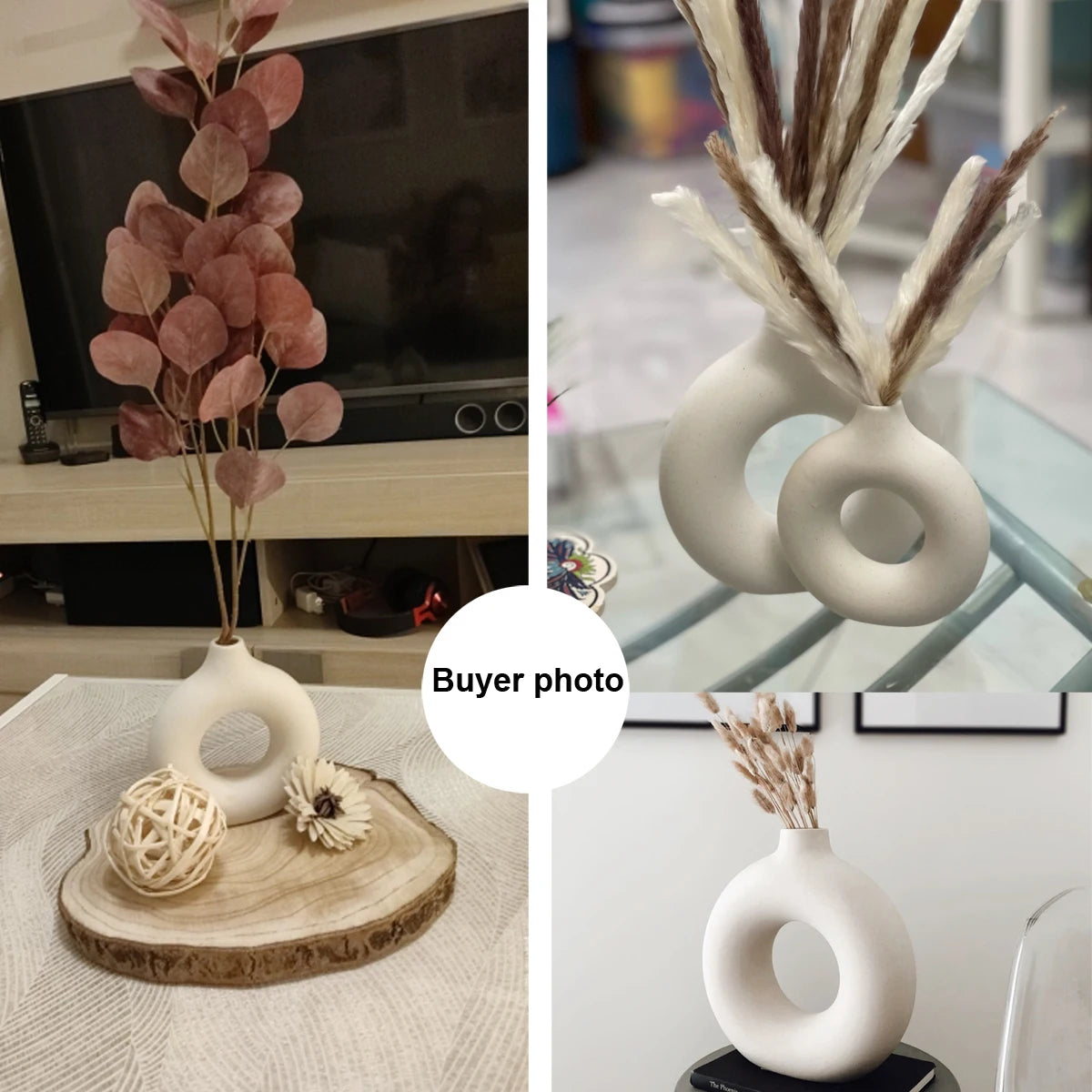 Ceramic Donuts Flower Vase